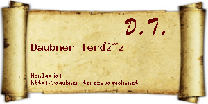 Daubner Teréz névjegykártya