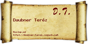 Daubner Teréz névjegykártya